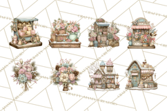 Winter Market Stall Clipart, Cozy Winter Market PNG Product Image 2