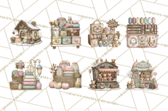 Winter Market Stall Clipart, Cozy Winter Market PNG Product Image 5