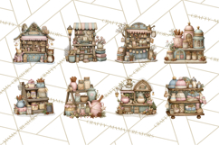 Winter Market Stall Clipart, Cozy Winter Market PNG Product Image 8