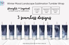 Winter Mood Landscape Tumbler Sublimation Wrap 20 Oz Bundle Product Image 1