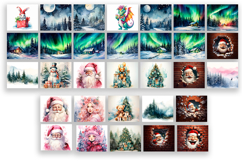 Christmas mouse pad bundle / Winter forest sublimation Product Image 2
