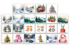 Christmas mouse pad bundle / Winter forest sublimation Product Image 3