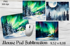 Christmas mouse pad winter / forest sublimation Product Image 1