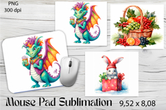 Dragon Mouse Pad Design | Mouse Pad Sublimation PNG Product Image 1