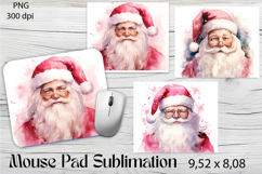 Christmas mouse pad pink winter / village sublimation Product Image 1