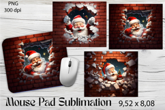 Funny Santa Claus MousePad | Christmas Mouse Product Image 1