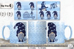 Christmas mug sublimation Bundle - 4 Designs with blue gnomes and Christmas quotes for 11 Oz 15 Oz