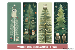Owl Bookmarks PNG Printable | Woodland Scrapbooking Design Product Image 1