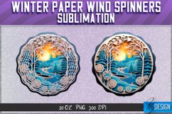 Winter Paper Wind Spinners Sublimation Bundle | Winter v.2 Product Image 3