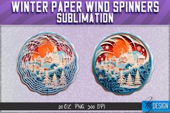Winter Paper Wind Spinners Sublimation Bundle | Winter v.2 Product Image 5