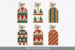Winter Patterned Shaped Tag Product Image 1