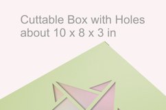Winter Pentagonal Star Window Rectangular Favor Box Template