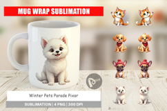 Winter Pets Parade Mug Wrap Product Image 1