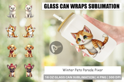 Winter Pets Parade Glass Can Product Image 1