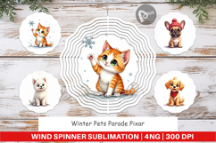 Winter Pets Parade Wind Spinner Product Image 1