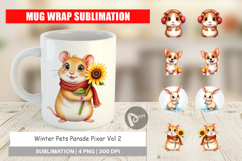 Winter Pets Parade Mug Wrap Product Image 1