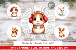 Winter Pets Parade Wind Spinner Product Image 1