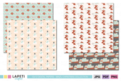 Winter Christmas patterned backgrounds in JPG PNG and PDF formats