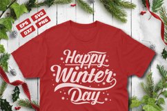 Winter quotes SVG | Happy winter day Product Image 1