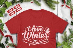 Winter quotes SVG | I love winter Product Image 1