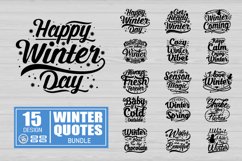 Winter quotes bundle SVG, EPS, DXF, PNG - Winter svg bundle Product Image 1