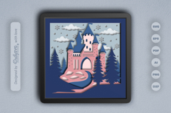 Winter Rock Castle Layered Papercut Product Image 1
