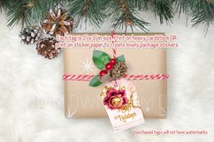 Christmas Winter Roses Printable Gift Tags &amp; Sheet Product Image 2