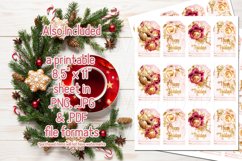 Christmas Winter Roses Printable Gift Tags &amp; Sheet Product Image 3