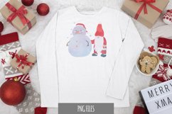 Smiling Snowman with Gnome Sublimation Product Image 1