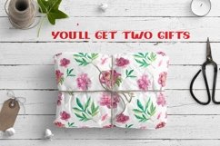 Peonies digital paper. Botanical flower paper pattern Product Image 4