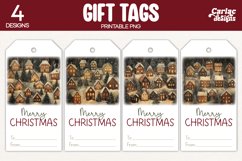 winter scene gift tags