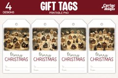 winter scene gift tags
