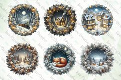 Winter Scene Wreath Sublimation Bundle Product Image 2