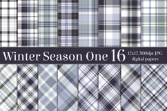 Winter Season One Plaid 12x12 Paper Backgrounds Product Image 1
