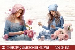 Winter Sewing Clipart Sublimation, Winter Sewing Clipart Product Image 1