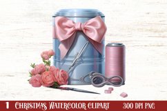 Winter Sewing Clipart Sublimation, Winter Sewing Clipart Product Image 1