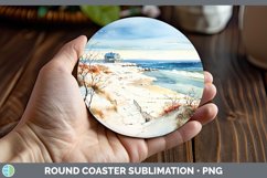 GorgeousWinter Snow Round Coaster design.