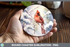 GorgeousWinter Snow Round Coaster design.