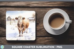 GorgeousWinter Snow Square Coaster design.