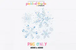 Blue Snowflake PNG, Winter Snowflakes PNG Product Image 1