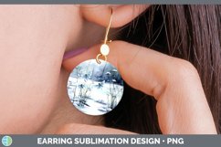GorgeousWinter Snow Round Earrings design.