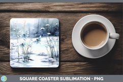 GorgeousWinter Snow Square Coaster design.