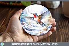 GorgeousWinter Snow Round Coaster design.