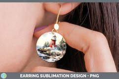 GorgeousWinter Snow Round Earrings design.