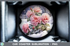 GorgeousWinter Snow Car Coaster design.