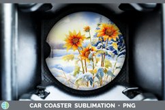 GorgeousWinter Snow Car Coaster design.