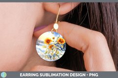 GorgeousWinter Snow Round Earrings design.