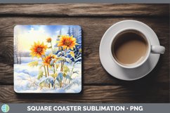 GorgeousWinter Snow Square Coaster design.