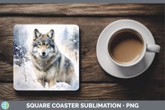 GorgeousWinter Snow Square Coaster design.