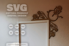 Winter Snowman Door Corner SVG Product Image 2